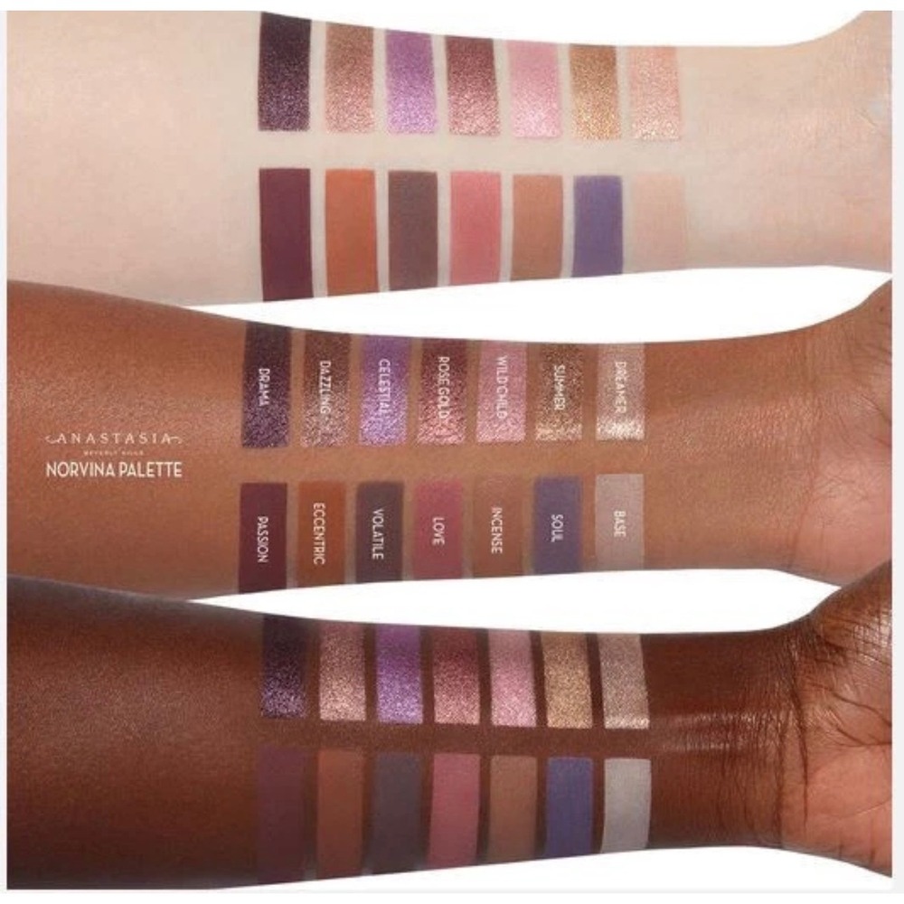 Anastasia Beverly Hills Norvina 14 Eye Shadows Palette & brush new w/o box - Picture 7 of 7